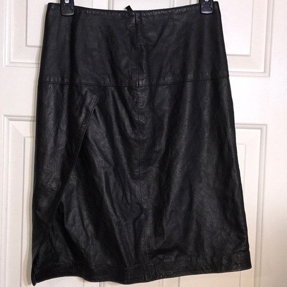 Lillie Rubin Leather Skirt Size 8 - Picture 1 of 13